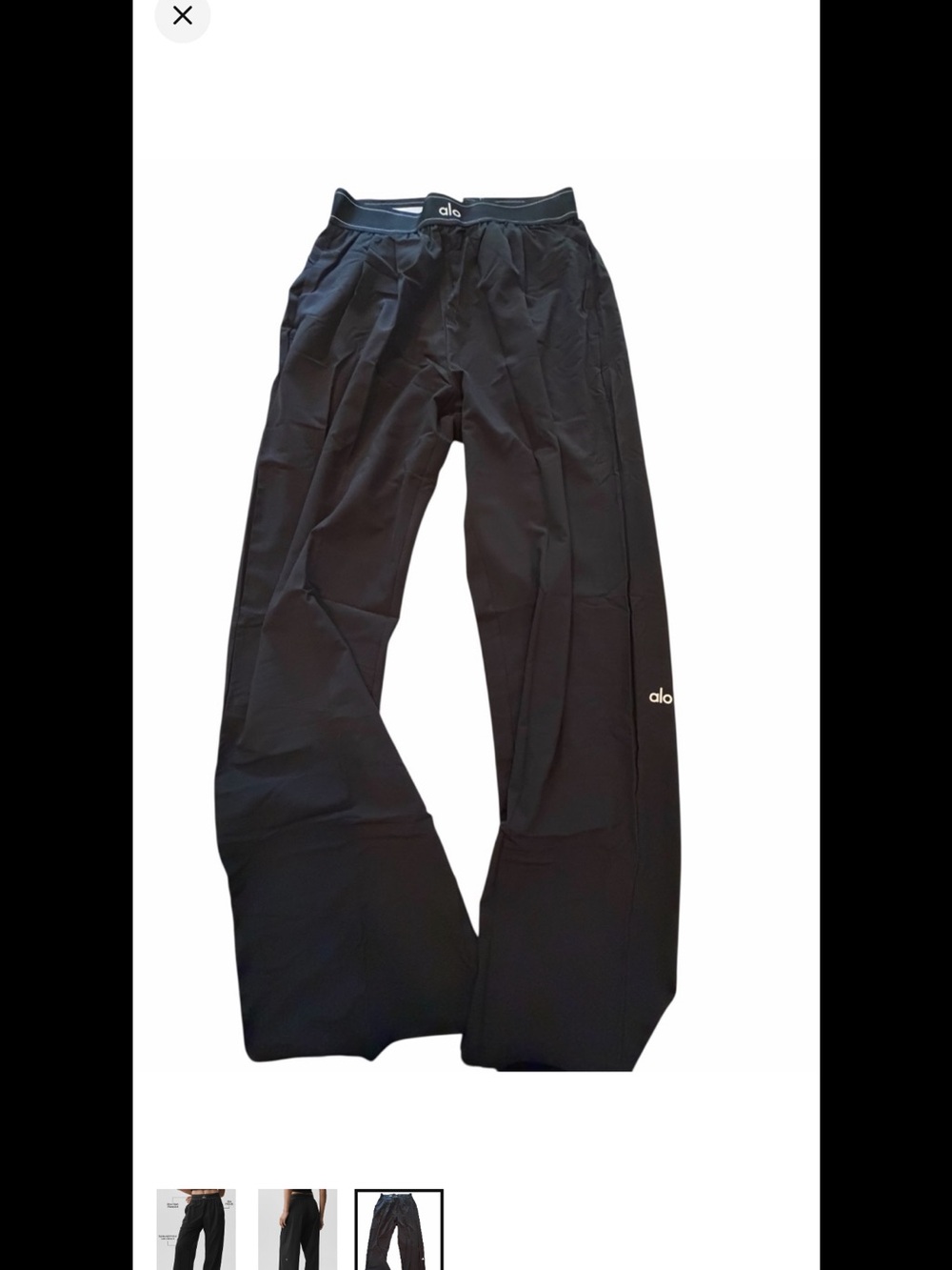 ALO Yoga Suit Up Trouser Women’s Black Wide-Leg Lounge Pants S/M/L - Picture 4 of 5
